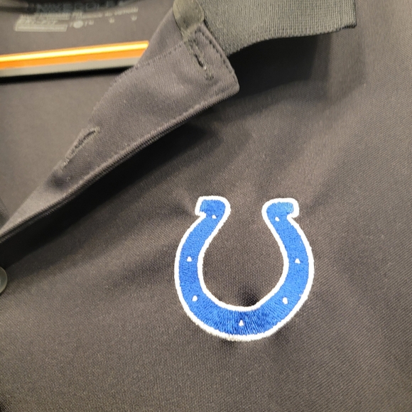 Nike Golf Dri Fit Colts Polo Black Size Medium - Picture 2 of 9